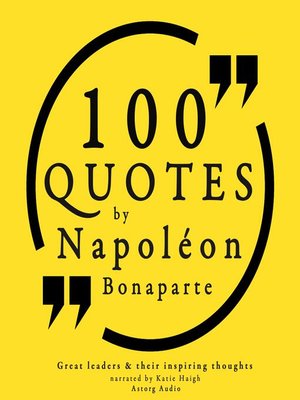 cover image of 100 quotes by Napoleon Bonaparte